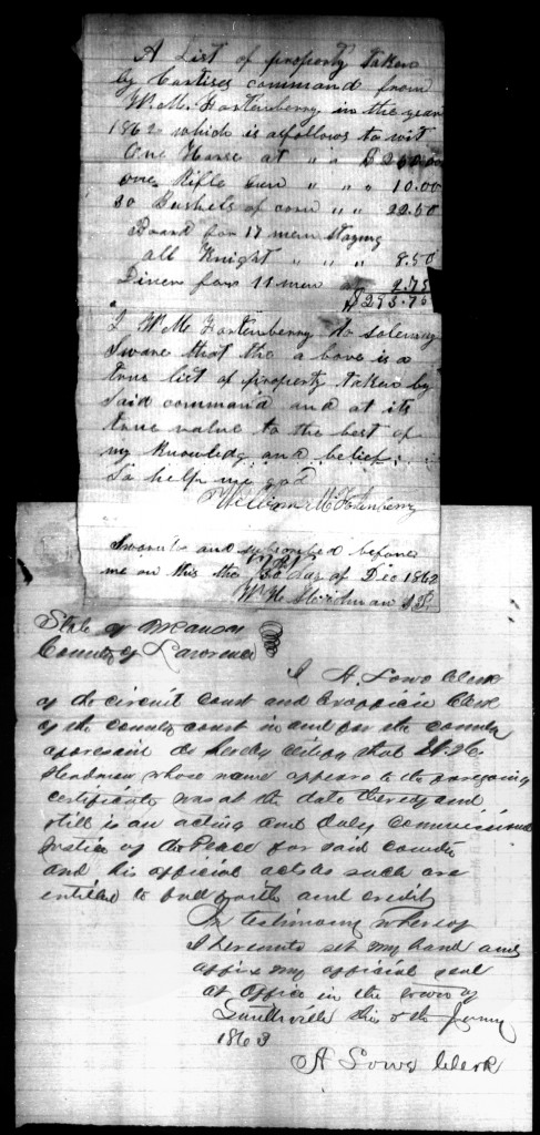 William M. Fortenberry Property Confiscation